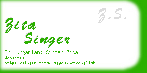 zita singer business card